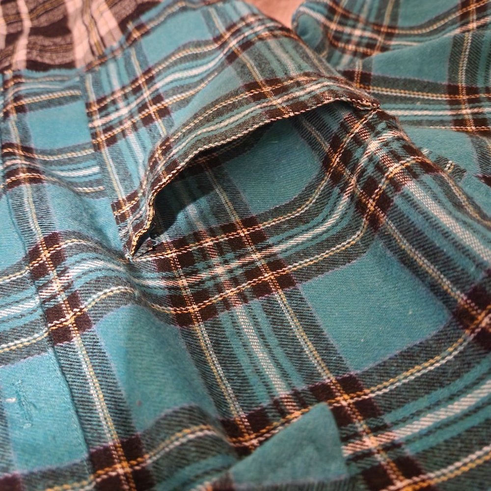 La Miel Split Plaid Boyfriend Top - image 2